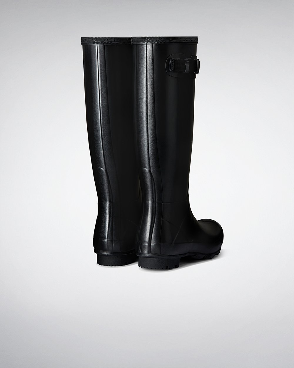 Womens Tall Rain Boots - Hunter Norris Field (93BQIAXVN) - Black